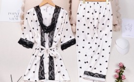 Lace Cami & Robe 3-Piece
